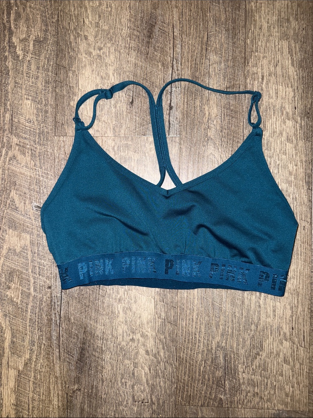 PINK Victoria's Secret Deep Teal Strappy Wireless Bralette